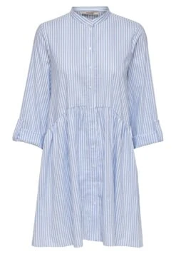 ONLY Onlditte Life3/4- Shirt Dress - Cloud Dancer/Blue -Pieces Shop d8e126acf1fd446a9028f21dc87c5f83