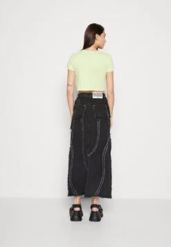 The Ragged Priest Aquarius Skirt - Denim Skirt - Charcoal -Pieces Shop d935ff6d4c224fbca905d0fa35d010be