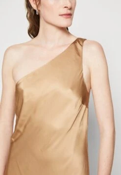 Selected Femme Slfmaya One Shoulder Dress- Occasion Wear - Tigers Eye -Pieces Shop daea50224618490c90ed5a541f7eeeca