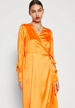 NEVER FULLY DRESSED Wrap Sakura - Cocktail Dress / Party Dress - Orange -Pieces Shop de055c8988a84300830f4b906e000475