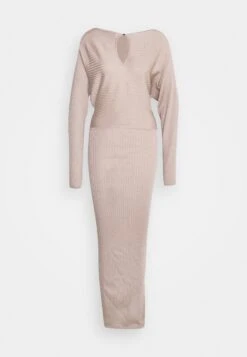 Calvin Klein Shiny Maxi Rib Dress - Jumper Dress - Dark Frosted Almond -Pieces Shop dfc5bff65f08425397a17334335a141e