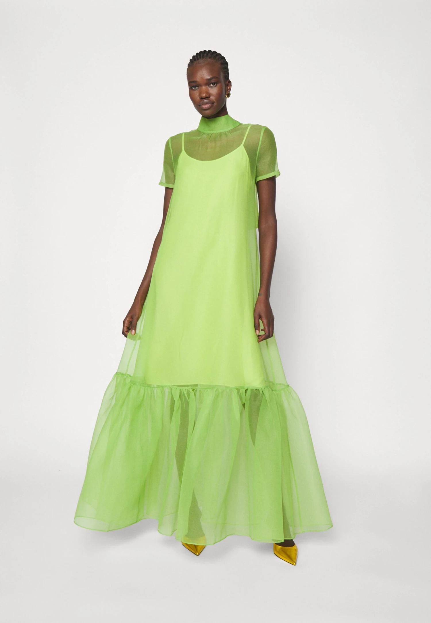Staud Calluna Dress - Occasion Wear - Kiwi 6 Staud Calluna Dress - Occasion Wear - Kiwi - Image 4