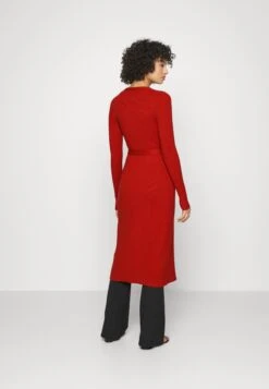Wrap Sweater Dress - Jumper Dress - Dark Red -Pieces Shop e16502dc4b8f46a09b8b722d109cbd5c