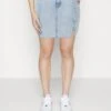 Noisy May Nmapril Slit Skirt - Denim Skirt - Light Blue Denim