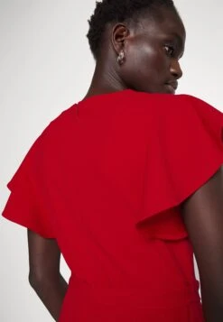 DKNY Flutter Sleeve V Neck Wrap Dress - Day Dress - Scarlet -Pieces Shop e8fcc5de255247198115cd124040fc16