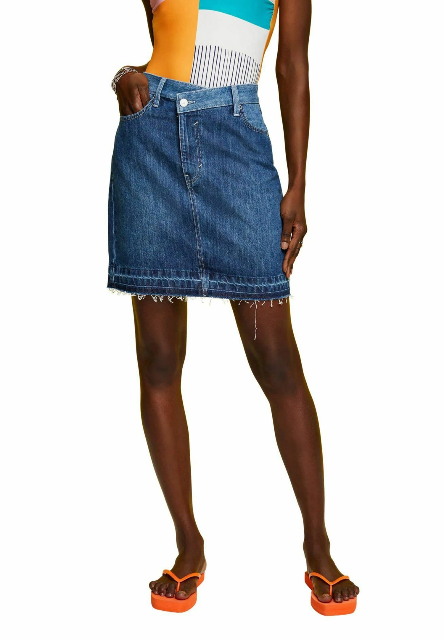 ESPRIT Denim Skirt - Blue Dark Washed 3 ESPRIT Denim Skirt - Blue Dark Washed