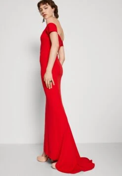 Wal G Rish Off Shoulder Maxi - Jersey Dress - Red -Pieces Shop f5e1e1fba3094c6bb23c361699b9c81d