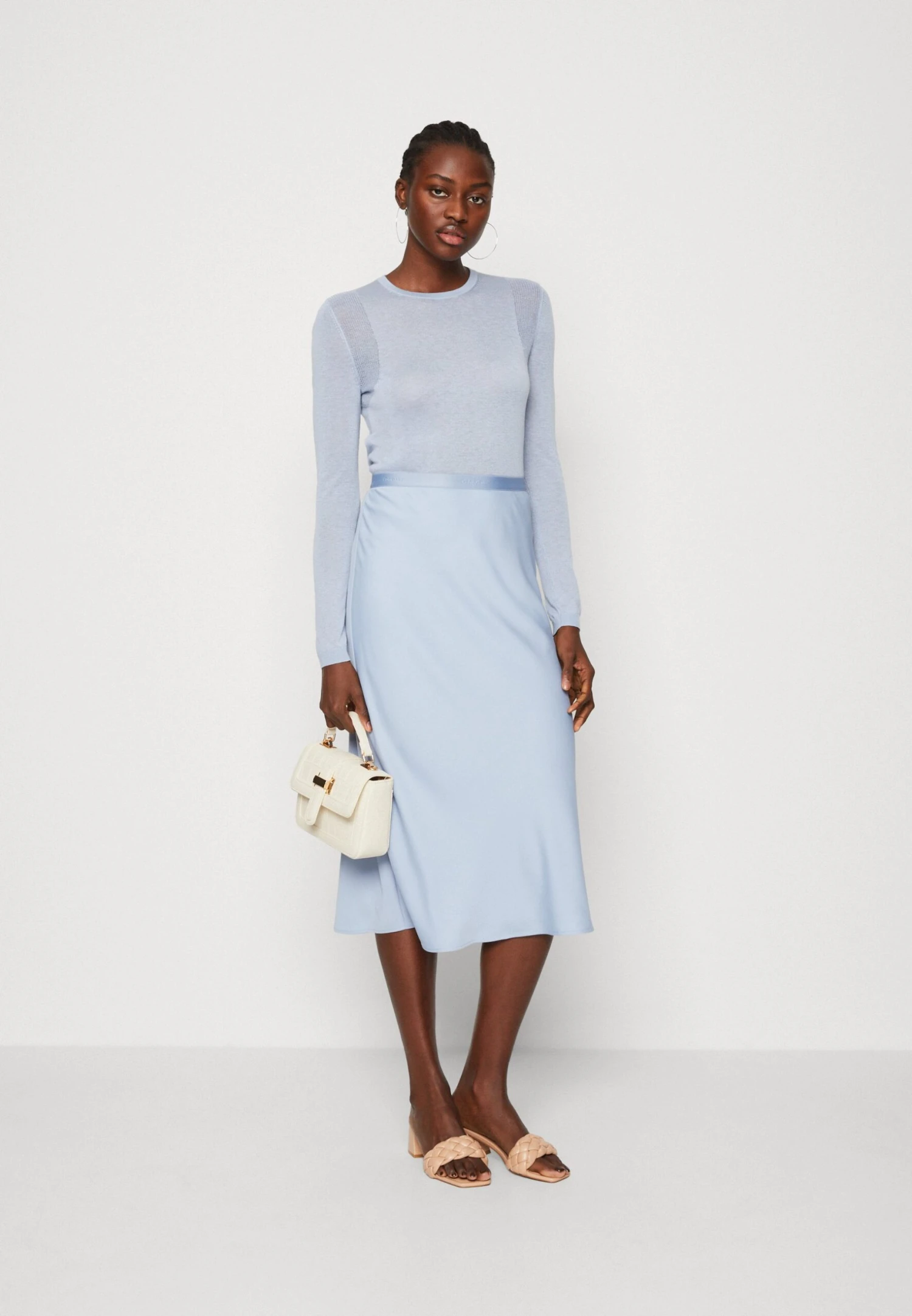 Calvin Klein Bias Cut Midi Skirt - Pencil Skirt - Blue Chime 4 Calvin Klein Bias Cut Midi Skirt - Pencil Skirt - Blue Chime - Image 2