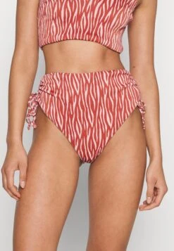Eco Antonia High Waist Tie Side Pant - Bikini Bottoms - Red/Pink