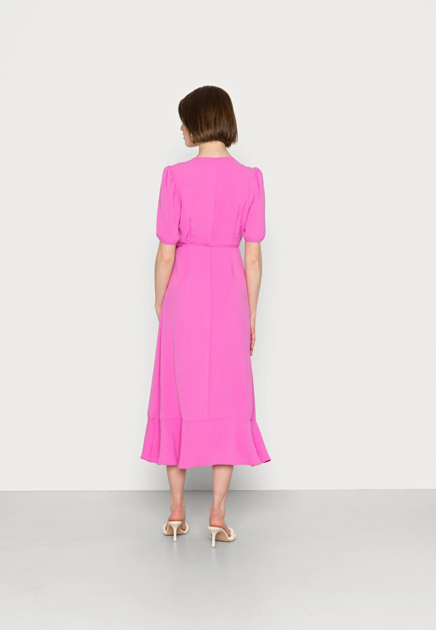 ONLY Onlmette Wrap Midi Dress - Day Dress - Super Pink 5 ONLY Onlmette Wrap Midi Dress - Day Dress - Super Pink - Image 3