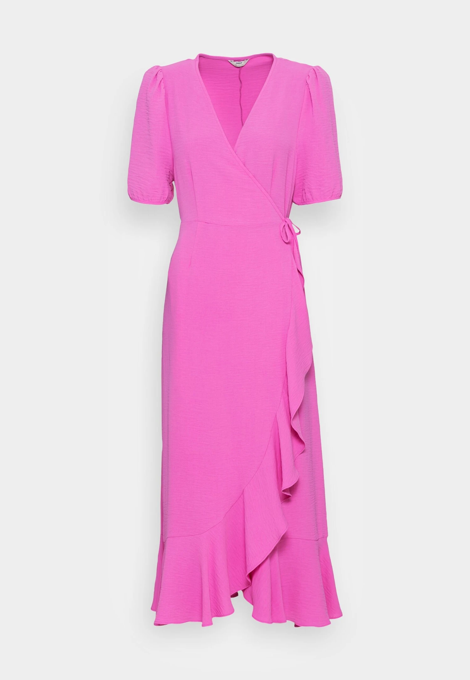 ONLY Onlmette Wrap Midi Dress - Day Dress - Super Pink 6 ONLY Onlmette Wrap Midi Dress - Day Dress - Super Pink - Image 4